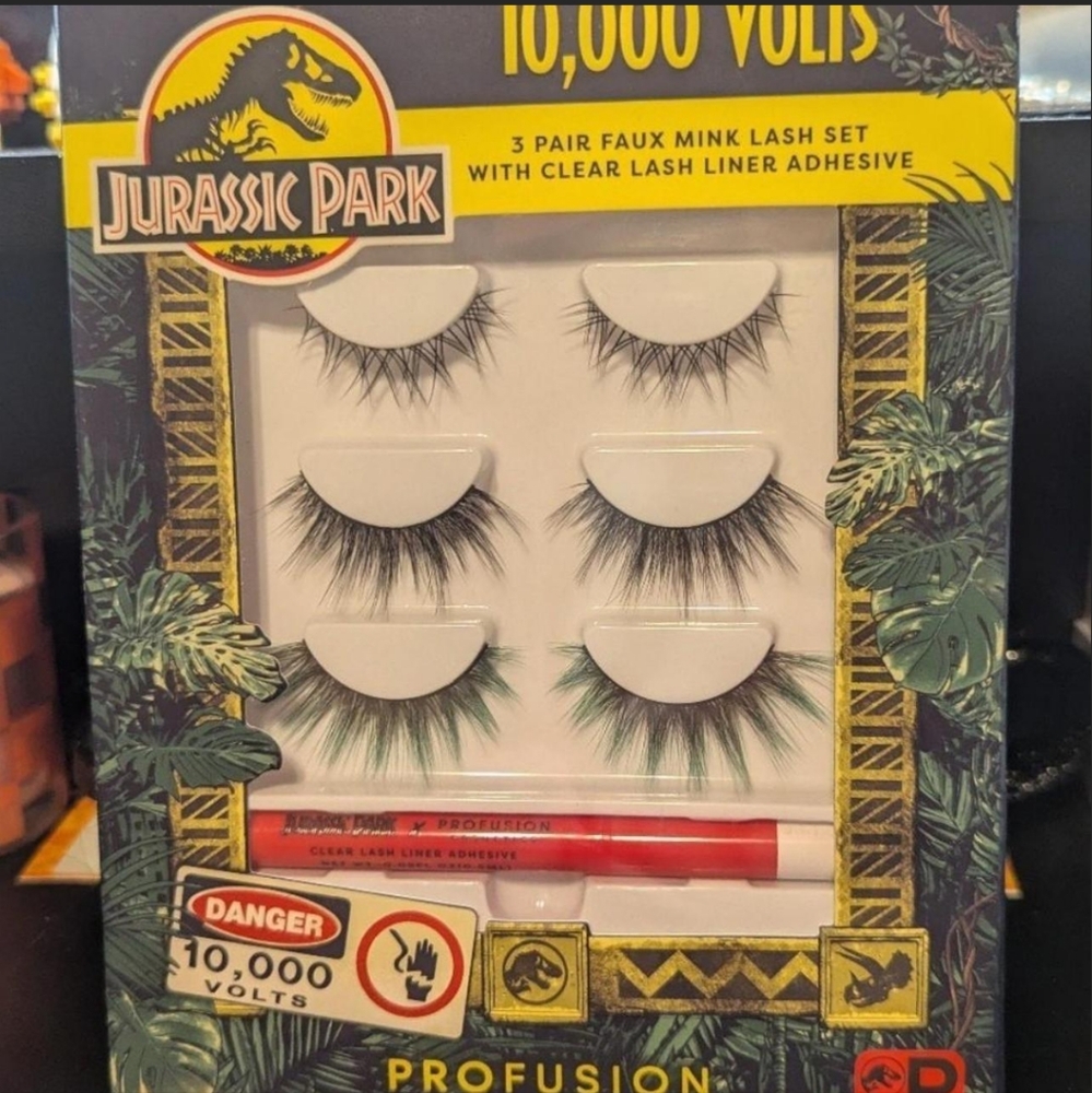 PROFUSION COSMETICS 3 Pair Faux Mink Lash Set w/ Clear Lash Liner Adhesive